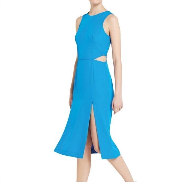 Sandro Cutout Romea Dress Turquoise Blue Size 2 - Picture 1 of 13